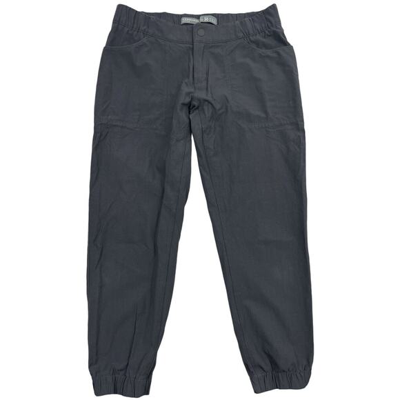 Icebreaker Merino Gray Wool Connection Crop Jogger Pants Sz 10 - Picture 1 of 7